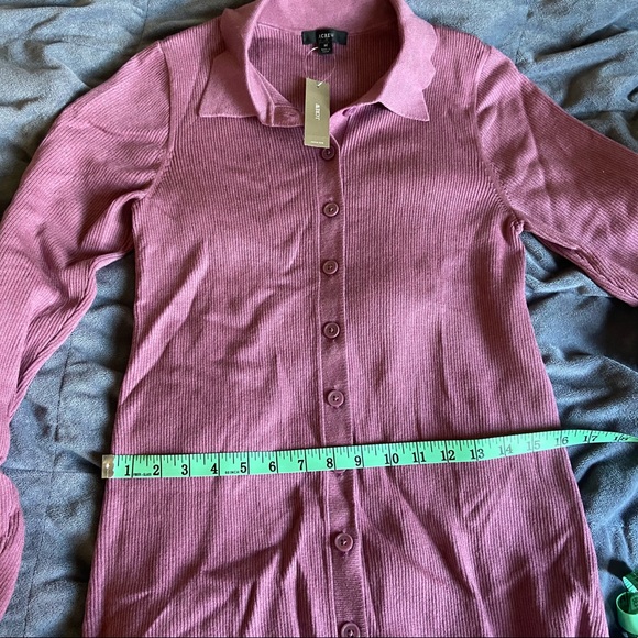 JCREW Ribbed button-front silk-blend dress - Picture 3 of 5